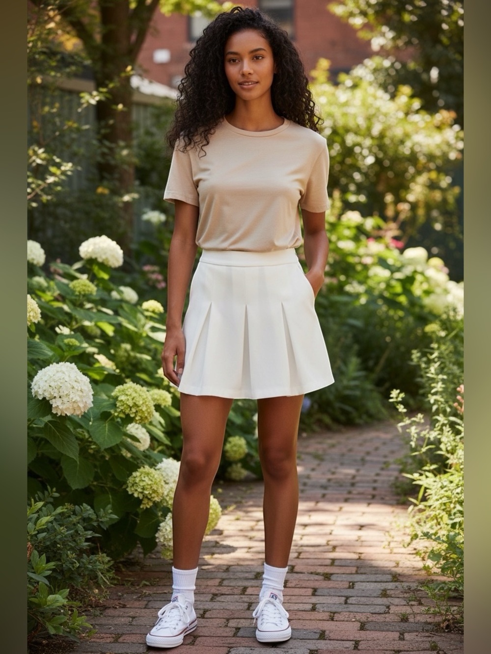 Stateside Ponte Pleated Mini Skirt-NWT-size medium - Picture 2 of 9